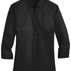 Port Authority Women's 3/4-Sleeve SuperPro Twill Shirt. L665