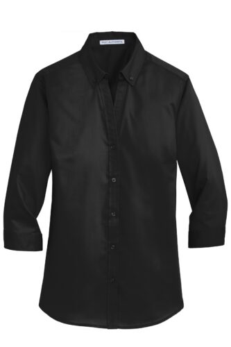 Port Authority Women's 3/4-Sleeve SuperPro Twill Shirt. L665