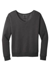 Port & Co Women's Beach Wash Garment-Dyed V-Neck Sweatshirt LPC098V