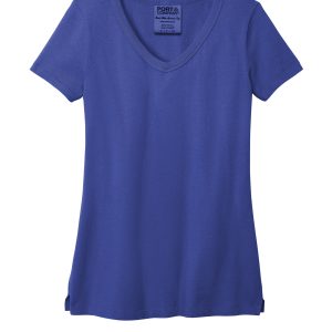 Port & Co Women's Beach Wash Garment-Dyed V-Neck Tee LPC099V
