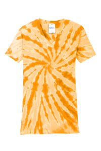 Port & Co Women's Tie-Dye V-Neck Tee. LPC147V
