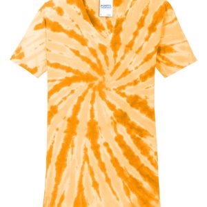 Port & Co Women's Tie-Dye V-Neck Tee. LPC147V