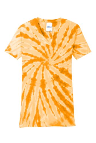 Port & Co Women's Tie-Dye V-Neck Tee. LPC147V
