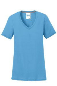 Port & Co Women's Performance Blend V-Neck Tee. LPC381V