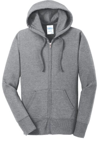 Port & Co Women's Core Fleece Full-Zip Hooded Sweatshirt. LPC78ZH