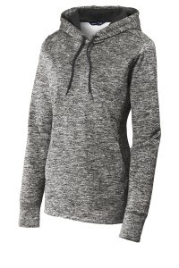 Sport-Tek Women's PosiCharge Electric Heather Fleece Hooded Pullover. LST225