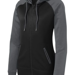 Sport-Tek Women's Sport-Wick Varsity Fleece Full-Zip Hooded Jacket. LST236