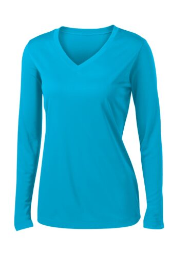 Sport-Tek Women's Long Sleeve PosiCharge Competitor V-Neck Tee. LST353LS