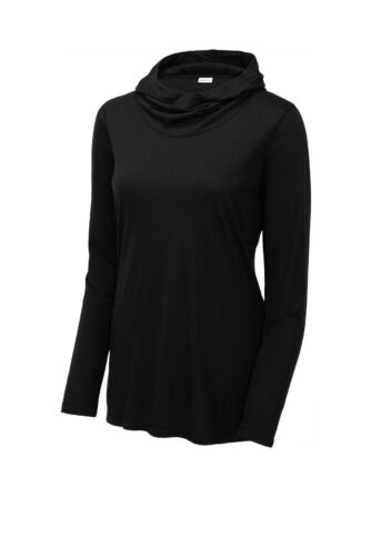 Sport-Tek Women's PosiCharge Tri-Blend Wicking Long Sleeve Hoodie LST406
