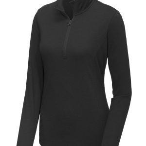 Sport-Tek Women's PosiCharge Tri-Blend Wicking 1/4-Zip Pullover. LST407