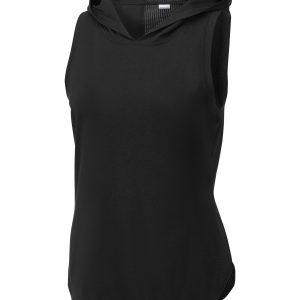 Sport-Tek Women's PosiCharge Tri-Blend Wicking Draft Hoodie Tank. LST410
