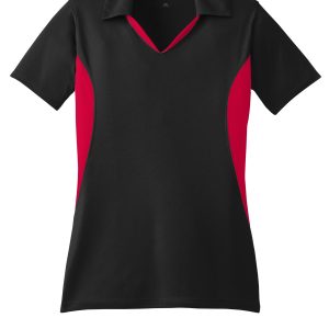 Sport-Tek Women's Side Blocked Micropique Sport-Wick Polo. LST655