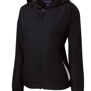 Sport-Tek Women's Colorblock Hooded Raglan Jacket. LST76