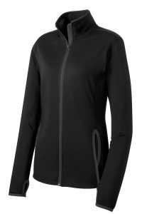 Sport-Tek Women's Sport-Wick Stretch Contrast Full-Zip Jacket. LST853