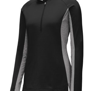 Sport-Tek Women's Sport-Wick Stretch Contrast 1/4-Zip Pullover. LST854