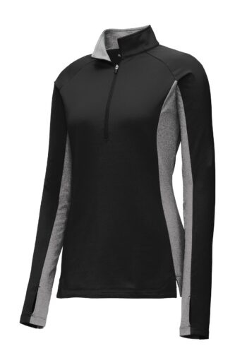 Sport-Tek Women's Sport-Wick Stretch Contrast 1/4-Zip Pullover. LST854