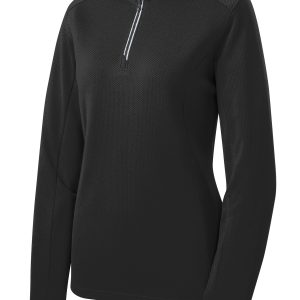 Sport-Tek Women's Sport-Wick Textured 1/4-Zip Pullover. LST860
