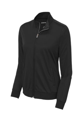 Sport-Tek Ladies Tricot Sleeve Stripe Track Jacket. LST94