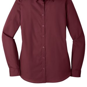 Port Authority Women's Long Sleeve Carefree Poplin Shirt. LW100