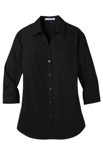 Port Authority Women's 3/4-Sleeve Carefree Poplin Shirt. LW102