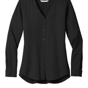 Port Authority Women's Long Sleeve Button-Front Blouse. LW700