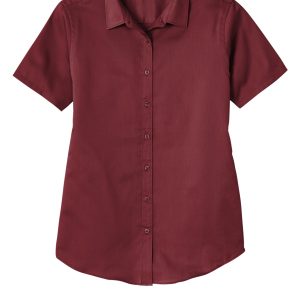 Port Authority Women's Short Sleeve SuperPro React Twill Shirt. LW809