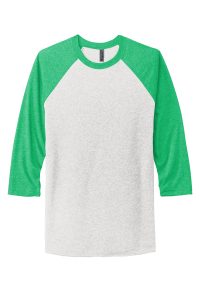 Next Level Apparel Adult Tri-Blend 3/4-Sleeve Raglan Tee. NL6051