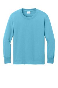 Port & Co Youth Long Sleeve Core Cotton Tee. PC54YLS
