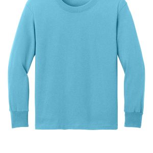 Port & Co Youth Long Sleeve Core Cotton Tee. PC54YLS