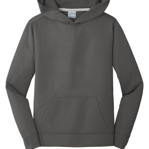 Port & Co Youth Performance Fleece Pullover Hooded Sweatshirt. PC590YH
