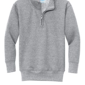 Port & Co Youth Core Fleece 1/4-Zip Pullover Sweatshirt PC78YQ