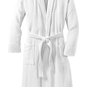 Port Authority Checkered Terry Shawl Collar Robe. R103
