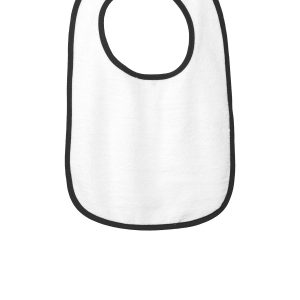 Rabbit Skins Infant Contrast Trim Terry Bib. RS1003