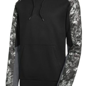 Sport-Tek Sport-Wick Mineral Freeze Fleece Colorblock Hooded Pullover. ST231