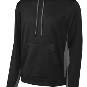 Sport-Tek Sport-Wick Fleece Colorblock Hooded Pullover. ST235