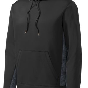 Sport-Tek Sport-Wick CamoHex Fleece Colorblock Hooded Pullover. ST239