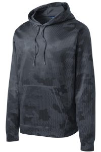 Sport-Tek Sport-Wick CamoHex Fleece Hooded Pullover. ST240