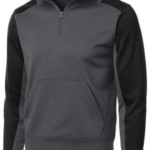 Sport-Tek Tech Fleece Colorblock 1/4-Zip Hooded Sweatshirt. ST249