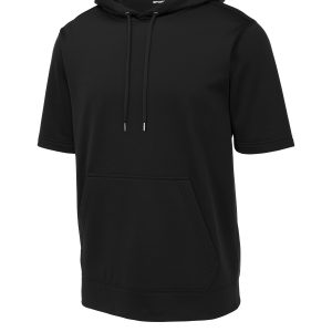 Sport-Tek Sport-Wick Fleece Short Sleeve Hooded Pullover. ST251
