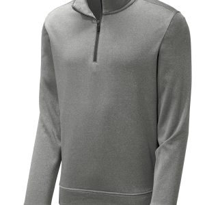 Sport-Tek PosiCharge Sport-Wick Heather Fleece 1/4-Zip Pullover. ST263
