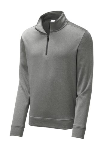 Sport-Tek PosiCharge Sport-Wick Heather Fleece 1/4-Zip Pullover. ST263