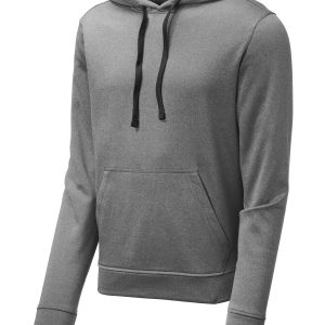 Sport-Tek PosiCharge Sport-Wick Heather Fleece Hooded Pullover. ST264