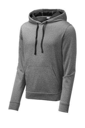 Sport-Tek PosiCharge Sport-Wick Heather Fleece Hooded Pullover. ST264