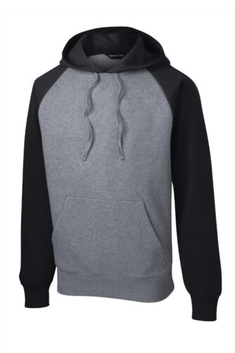 Sport-Tek Raglan Colorblock Pullover Hooded Sweatshirt. ST267