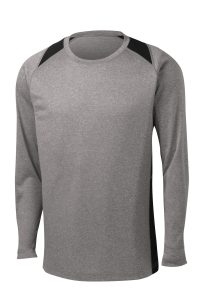 Sport-Tek Long Sleeve Heather Colorblock Contender Tee. ST361LS