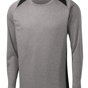 Sport-Tek Long Sleeve Heather Colorblock Contender Tee. ST361LS
