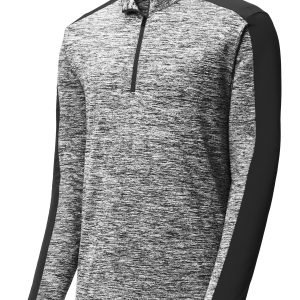 Sport-Tek PosiCharge Electric Heather Colorblock 1/4-Zip Pullover. ST397