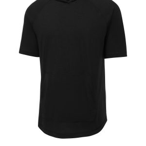 Sport-Tek PosiCharge Tri-Blend Wicking Short Sleeve Hoodie. ST404