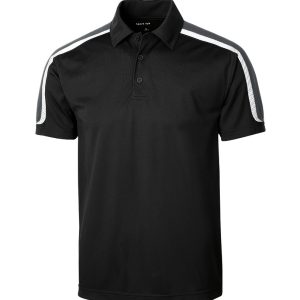 Sport-Tek Tricolor Shoulder Micropique Sport-Wick Polo. ST658