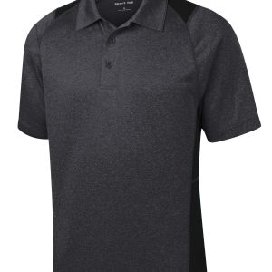 Sport-Tek Heather Colorblock Contender Polo. ST665
